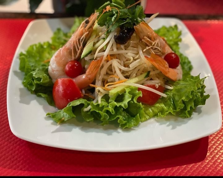 Ensalada china de gambas